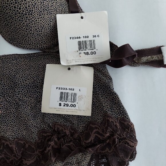 NWT Calvin Klein Bra and Brief set: 36C -bra, L-brief - Picture 3 of 4